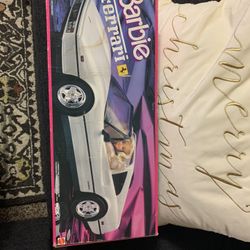 BARBIE FERRARI ( ORIGINAL ) COLLECTOR Unopened Mattel Barbie Ferrari Vehicle "Fastback" Style Car 1988 SEALED WHITE