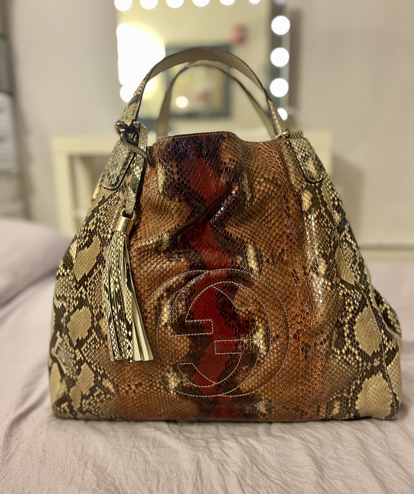 Gucci Snakeskin Large Bag 