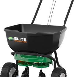 Scotts Elite Spreader for Grass Seed, Fertilizer, Salt, Ice Melt, Durable Push Spreader Holds up to 20,000 sq.ft. Product