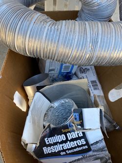 Deflecto 4” Dryer Vent Kit & Parts Lot – Aluminum Duct, Fittings & Supurr-Vent
