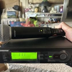 shure slx4 wireless receiver slx2 handheld microphone transmitter very nice condition - Gig Harbor