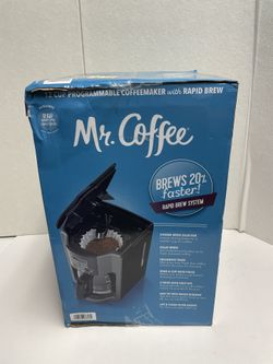 Mr. Coffee 12-Cup Programmable Coffeemaker, Rapid Brew, Brushed