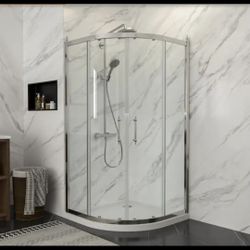 36x72 Corner Shower Glass& Frame Only Enclosure 