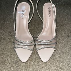 Sparkly Nude Heels 