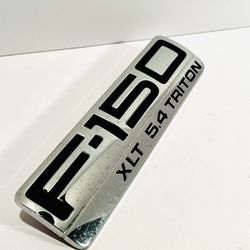 Ford F-150 XLT 5.4 Triton emblem badge decal logo fender F150 chrome OEM Stock
