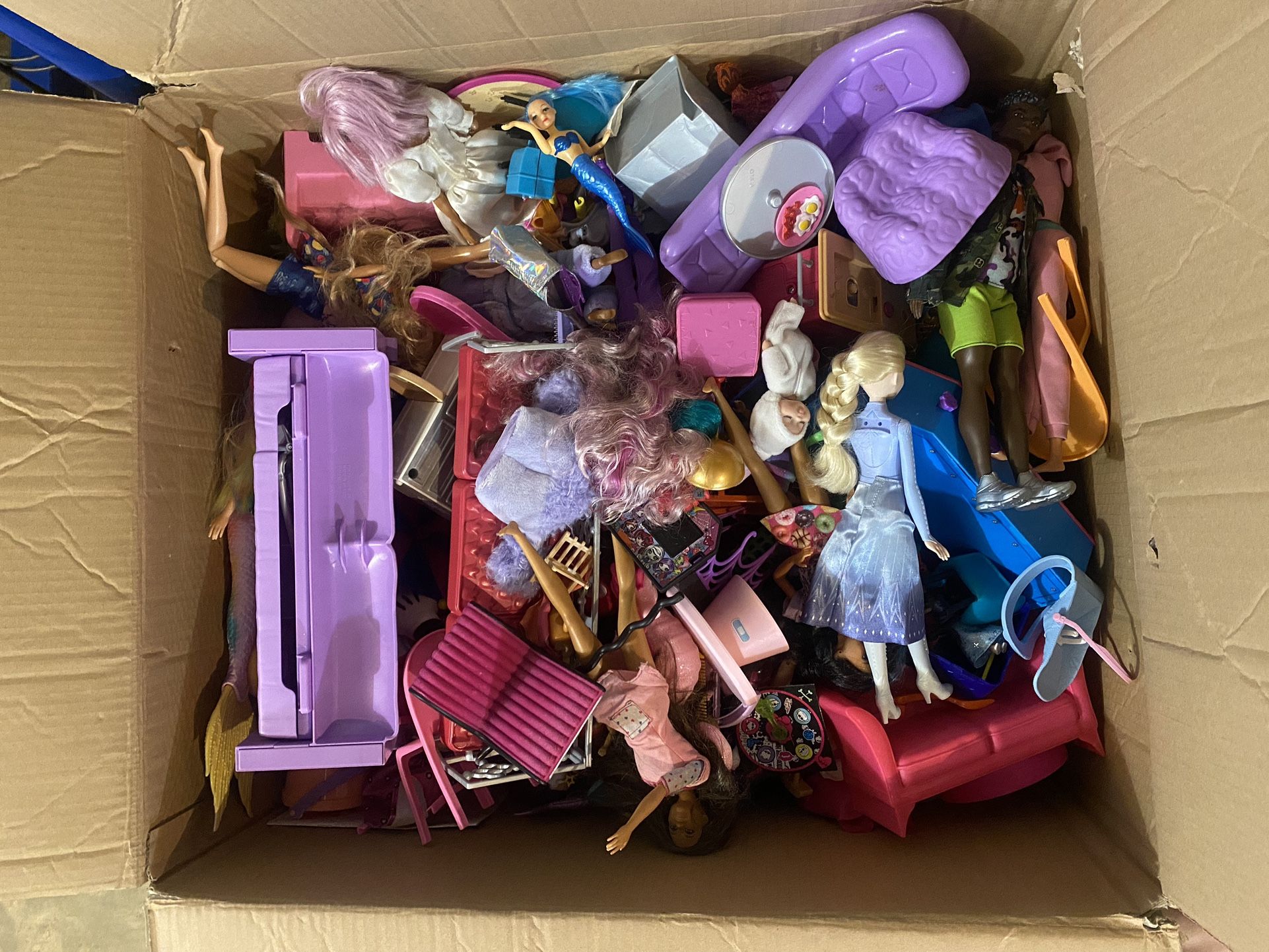 Huge Box Of Barbies