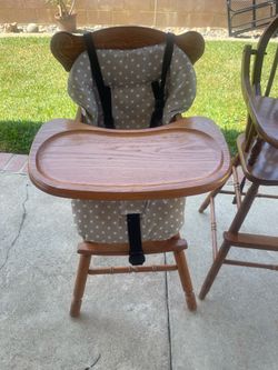 Wooden baby high chair