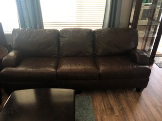 Modern leather sofa and love set