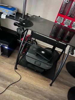 Computer desk $75 black glass