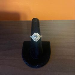 Kay’s White Lab Created Shapphire Sterling Silver Ring