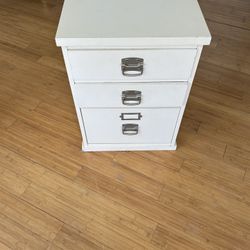 White Night Stand/ Drawer