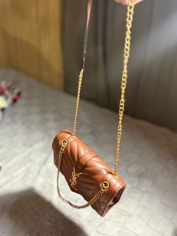 Brown leather purse