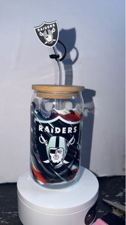 Raiders glass cup 16oz