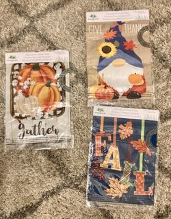Evergreen Fall Garden Flags 