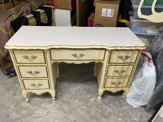 French Provincial Desk with Drawers