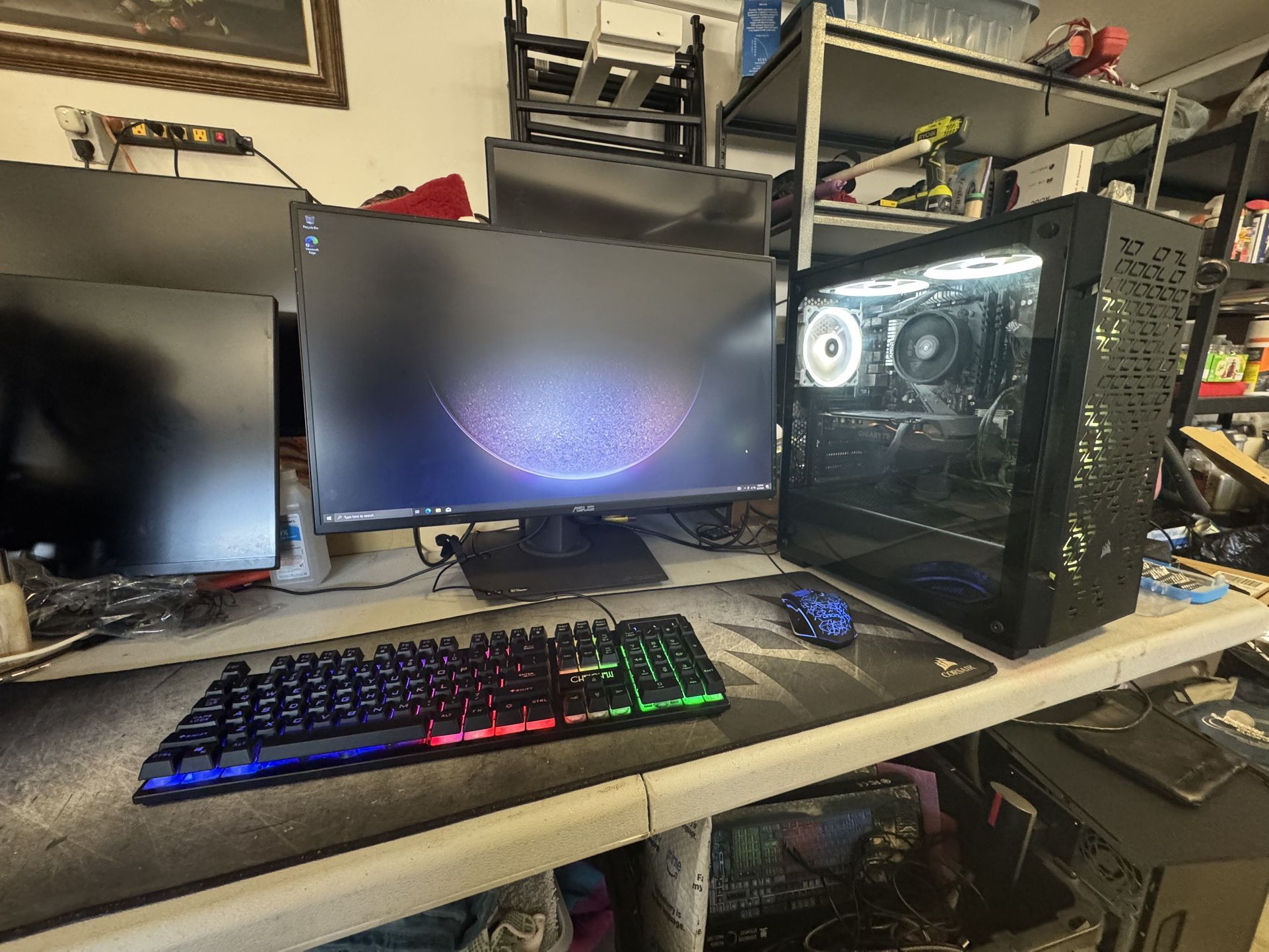 Gaming Pc Setup! RTX 2060, Ryzen 2600+25in 240hz Monitor + WiFi (FIRM)(READ DESCRIPTION!)