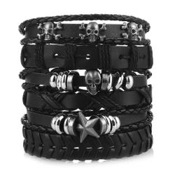 Biker Bracelet With Stars