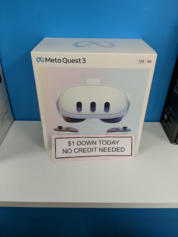 Meta Quest 3 VR -PAYMENTS AVAILABLE-$1 Down Today 