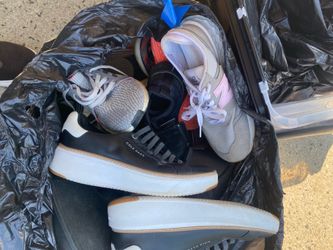 Bags of assorted sneakers