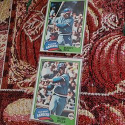 Texas Rangers 1981 Topps Baseball Cards Lot 
