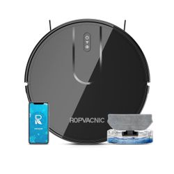  ROPVACNIC Robot Vacuum Cleaner Robot Vacuum and Mop Combo with 4000Pa Suction, Personalized Cleaning Adjustments, Self-Charging Robotic Vacuum