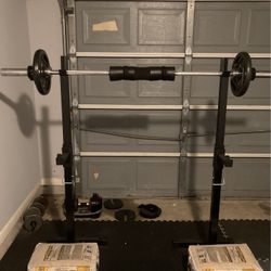 Squat Rack And Weights