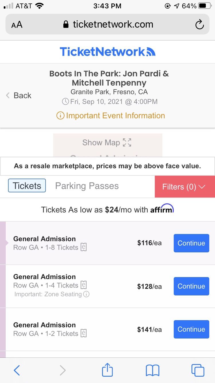 2-Jon Pardy Tix In Fresno Boots In The Park Friday September 10