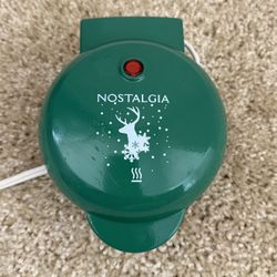 Nostalgia Green Mini Waffle Maker