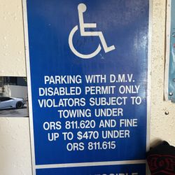Disability Parking Sign 