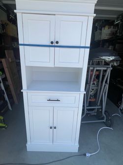 White Tall Kitchen Pantry Cabinet
