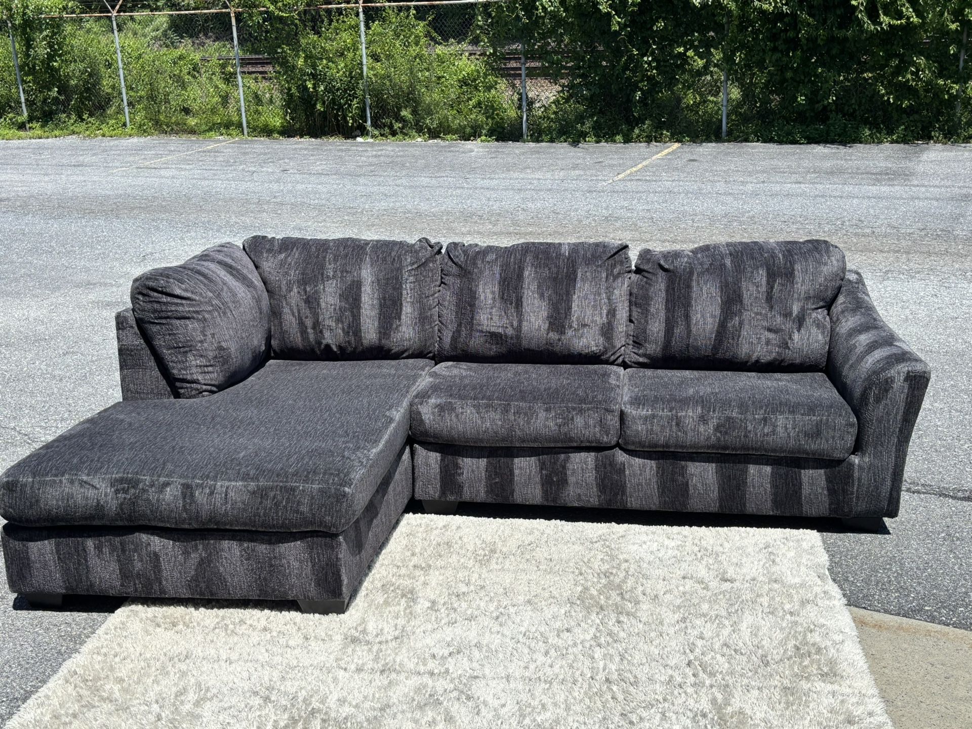 Biddeford 2-Piece Sectional with Chaise by Ashley Furniture - in Shadow 