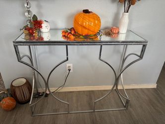 Glass sofa table