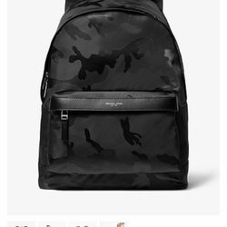Michael Kors Kent Camouflage Nylon Jacquard Backpack