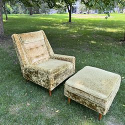 Mid-Century Modern Chair & Ottoman