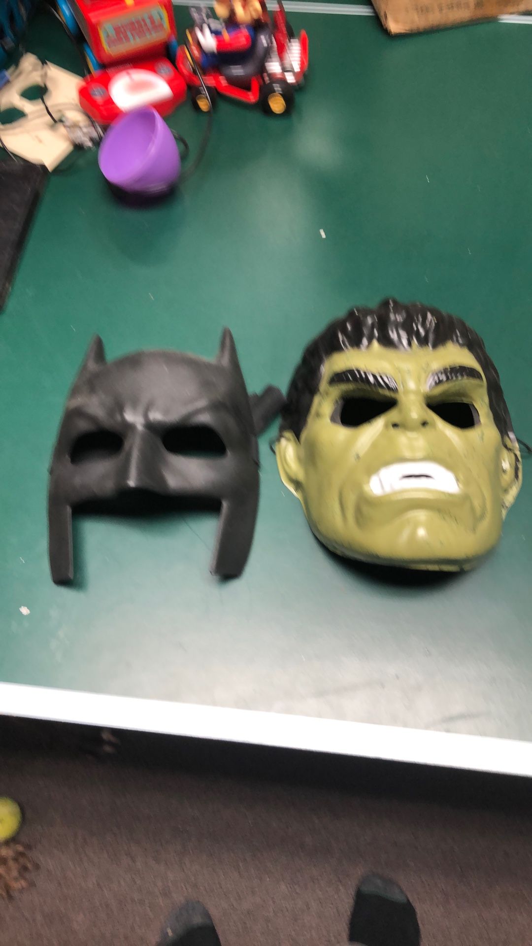 2 Plastic Halloween Masks