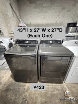 Samsung Washer and Dryer Set Black (#423)