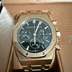 AP Royal Oak Rose Gold With Black Dial