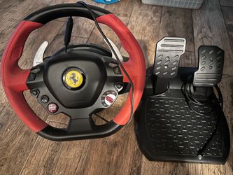 Thrustmaster Ferrari Spider wheel and pedal.