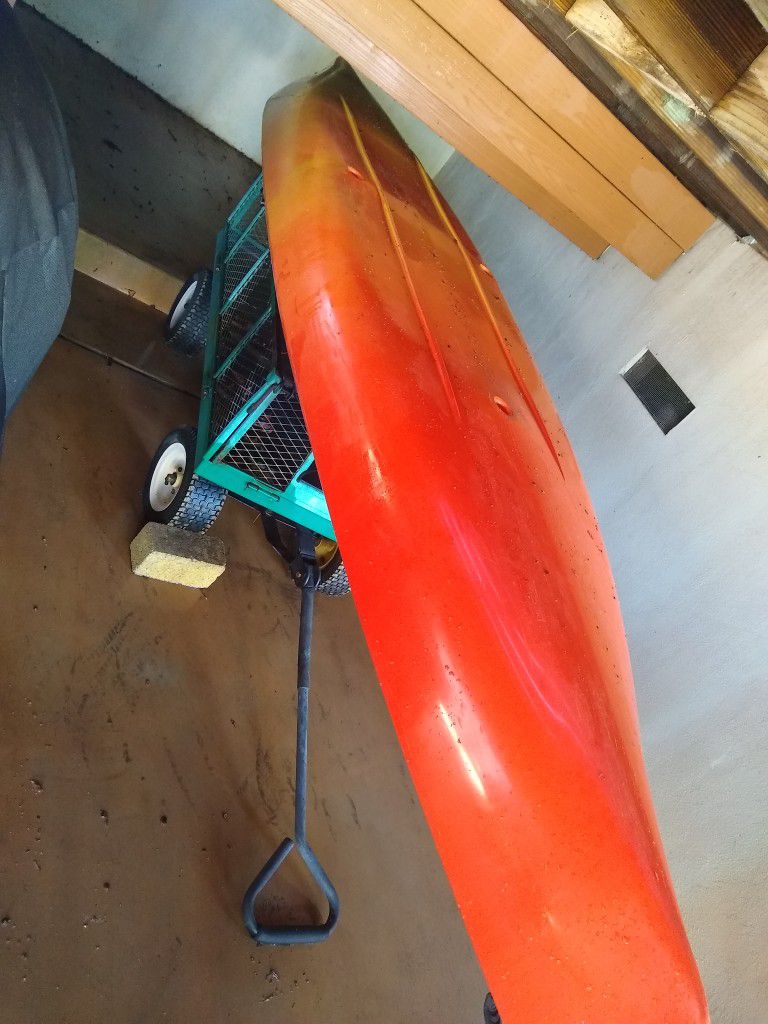 Kayak with paddles