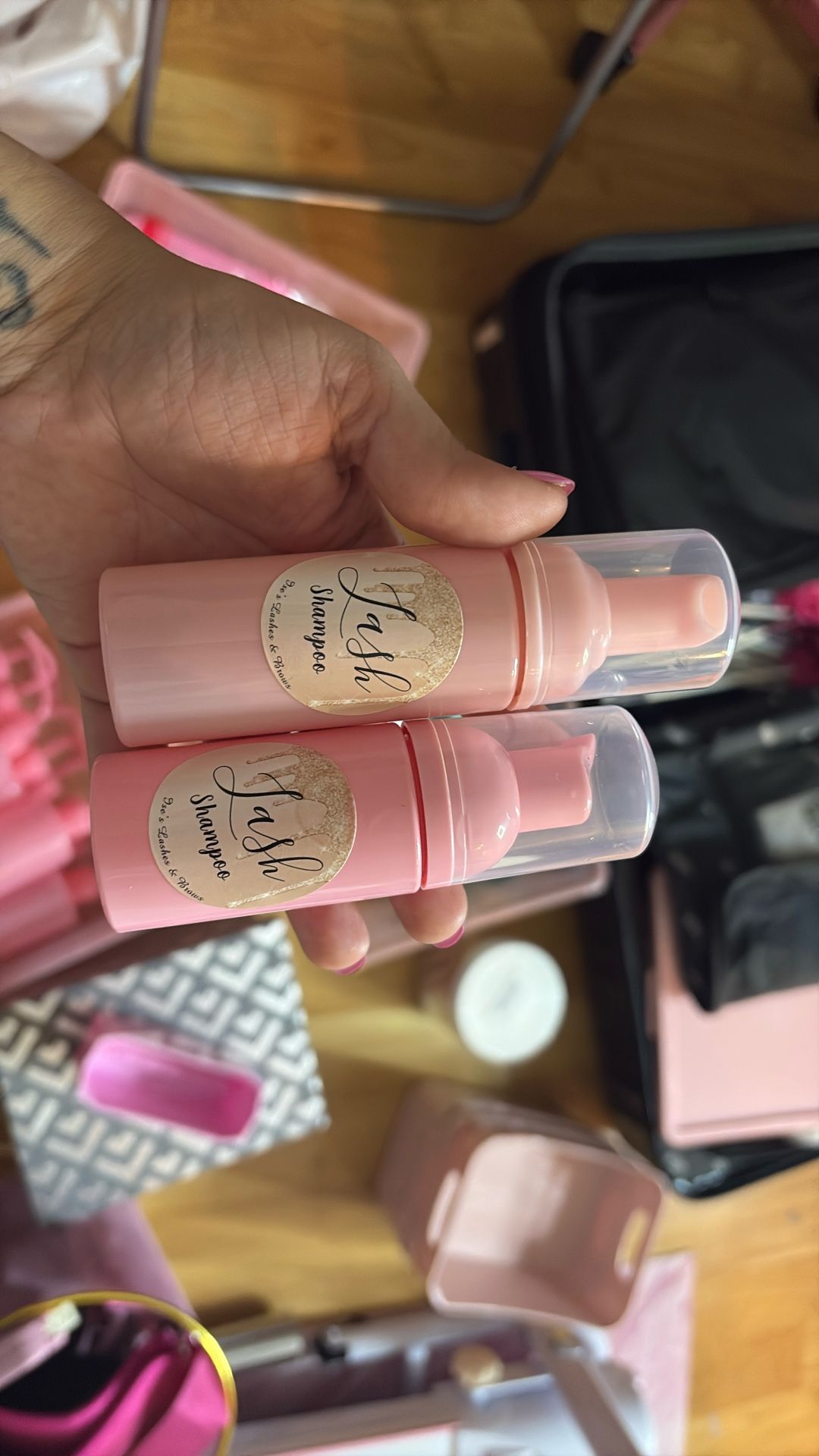 Shampoo Bottles For Eyelash Foaming Bath