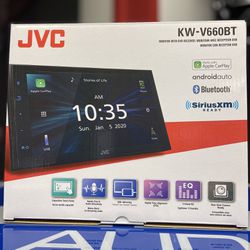 Brand New, JVC KW-V660BT 6.8" DVD Receiver with Apple CarPlay, Android Auto, USB Mirroring for Android Phones, Bluetooth®.