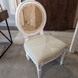 Upholstered Cane Dining Chairs