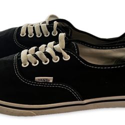 Vans Classic Black Canvas Low Top Lace Up Sneakers Women's Size 9 Men's 7.5