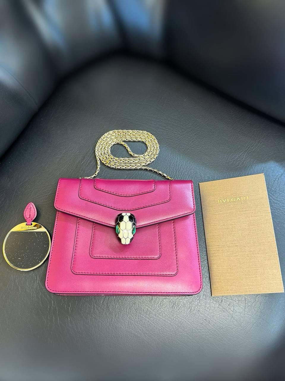 Bvlgari Serpenti Forever Square Crossbody Purple Shoulder...