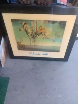 Salvador Dali Art Wood Frames In Good Condition 