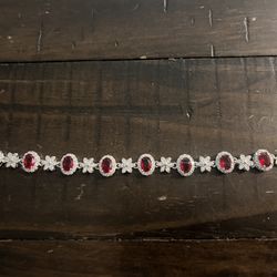 5”Silver Tone Tennis Bracelet Multi Colored Crystal Rhinestones Fashion Jewelry 