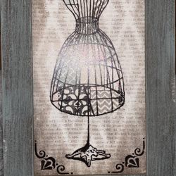 Vintage Metal Mannequin Art Wall Decor