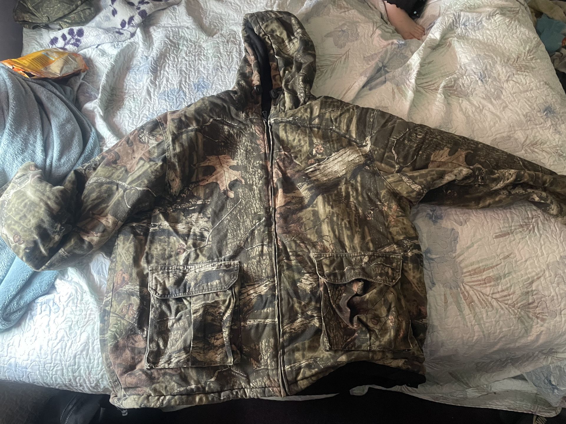 Camo Zip Up Coat