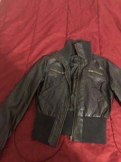 Leather jacket size med.