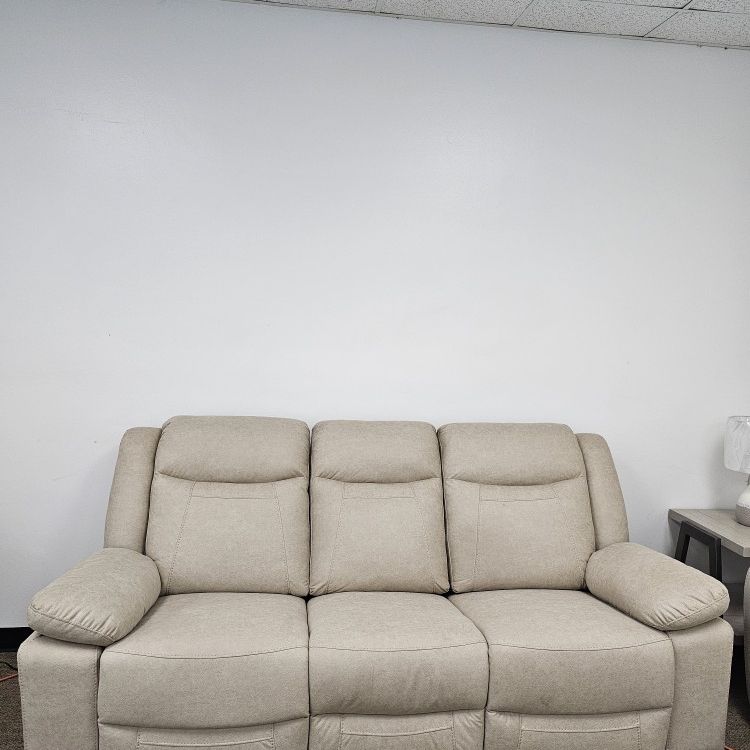 Fabric Sofa with 2 power recliners 
